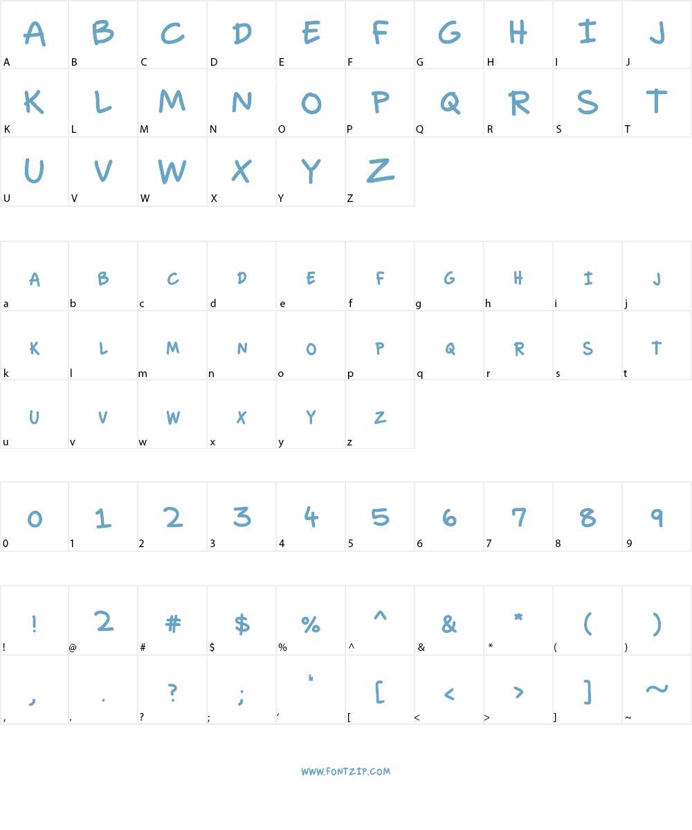 Comic Strip Font Character